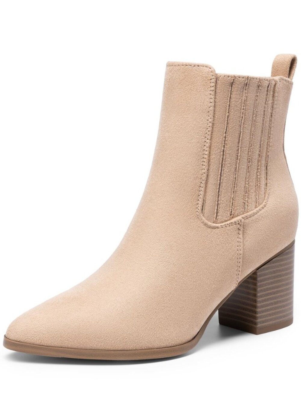 Women's Ankle Boots Pointed Toe Chunky Block Heel Ankle Bootie Fall Short
